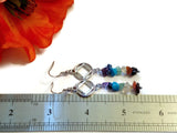 Multi Color Stone Rainbow Earrings - NA