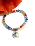 Rainbow Stretch Crystal Bracelet - One Step At A Time