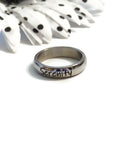 Crystal Serenity Stainless Steel Ring