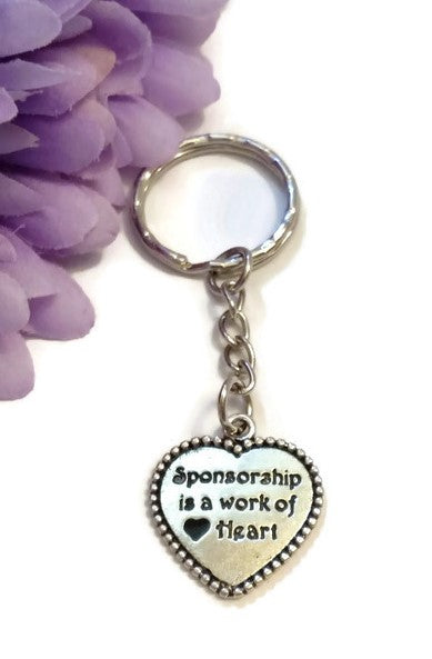 Sponsorship Is A Work Of Heart Keychain - Pack of 5
