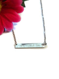 One Day At A Time Stainless Bar Necklace