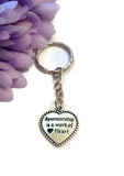 Sponsorship Is A Work Of Heart Keychain - 4 Pack