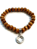 Wood Beaded Stretch Bracelet - NA