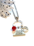 AA Triangle Serenity Courage Wisdom Charm Necklace