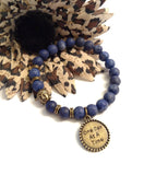 Lapis Lazuli ODAAT Bracelet - Bronze