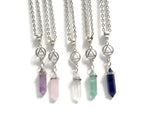 Amethyst Crystal Drop Necklace Alcoholics Anonymous