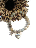 Natural Amazonite Stretch Bracelet - Blessed Heart