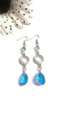 Blue Crystal Earrings - NA