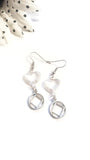 Heart Shaped Clear Crystal Earrings - NA