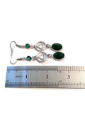 Emerald Green Crystal Earrings - AA