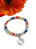 Rainbow Stretch Crystal Bracelet - AA