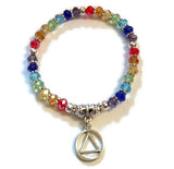 Rainbow Stretch Crystal Bracelet - AA